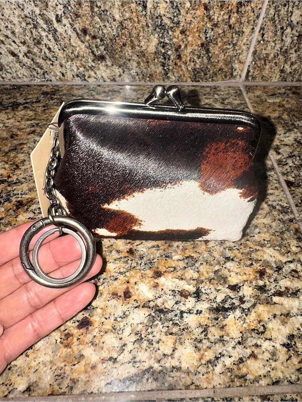 NWT Patricia Nash Cow Print coin purse-Kiss lock👛👛👛👛‼️‼️‼️